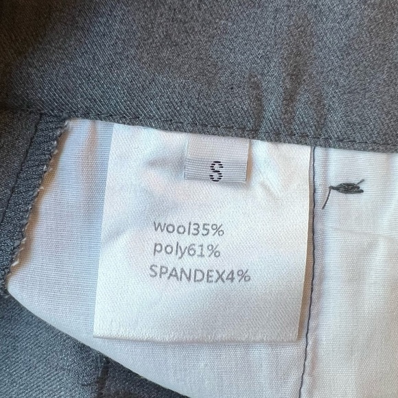 Verafied New York High Rise Slouchy Wool Blend Gray Wide Leg Trouser Pants- S - Picture 16 of 16